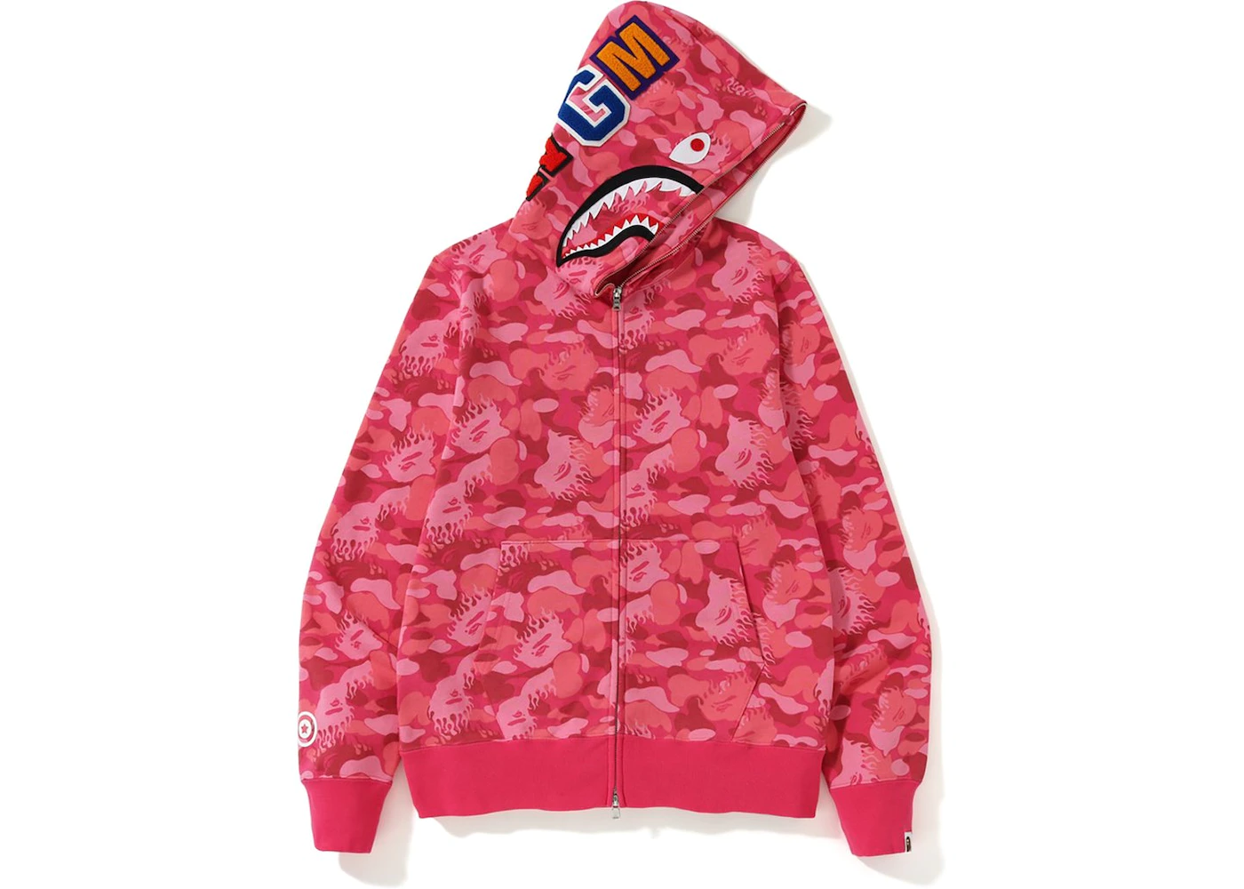pink bape hoodie