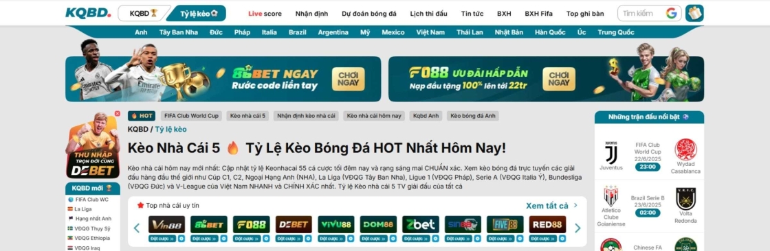 Tỷ lệ kèo KQBDTop Cover Image