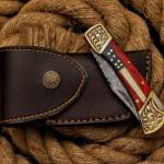 Damascus Folding Knife