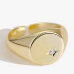 Star Diamond Thick Band Ring